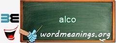 WordMeaning blackboard for alco
